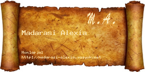 Madarasi Alexia névjegykártya